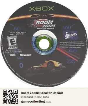 Room Zoom: Race for Impact Xbox, NTSC disc