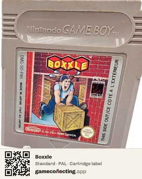 Boxxle Game Boy, PAL cartridge label