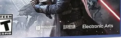 Star Wars Jedi: Fallen Order, the ESRB box on its front