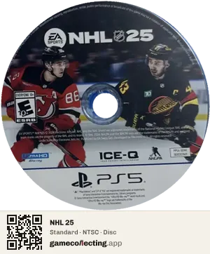 NHL 25 PlayStation 5, NTSC disc
