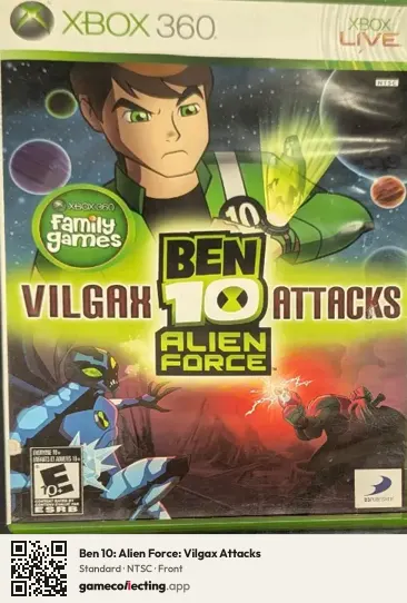 Ben 10: Alien Force: Vilgax Attacks Xbox 360, NTSC box front