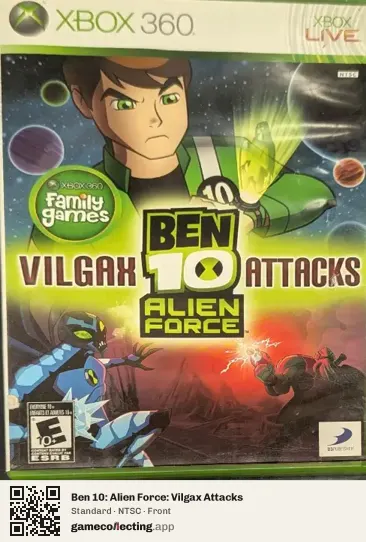 Ben 10: Alien Force: Vilgax Attacks Xbox 360, NTSC box front