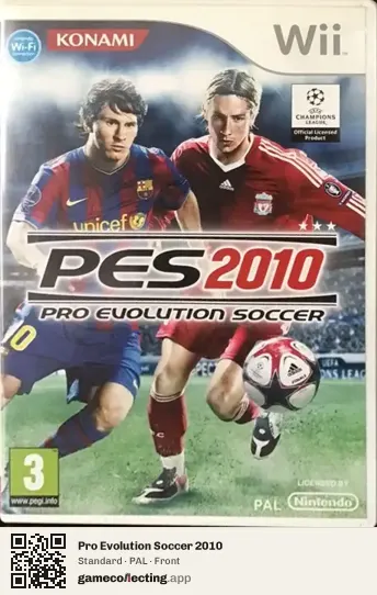 Pro Evolution Soccer 2010 Nintendo Wii, PAL box front