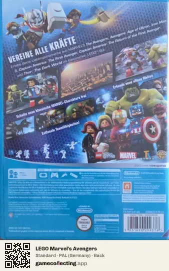 LEGO Marvel's Avengers Nintendo Wii U, Germany box back