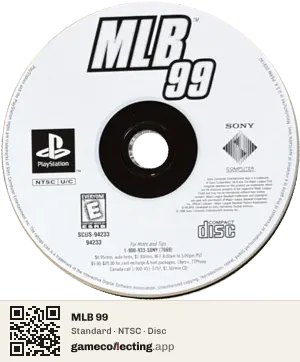 MLB 99 PlayStation, NTSC disc