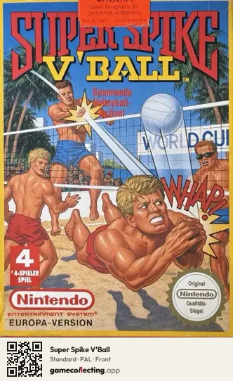 Super Spike V'Ball Nintendo Entertainment System, PAL box front