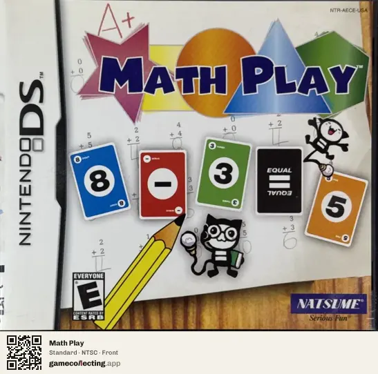 Math Play Nintendo DS, NTSC box front