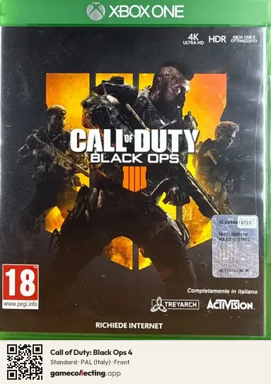 Call of Duty: Black Ops 4 Xbox One, Italy box front
