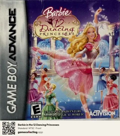 Barbie in the 12 Dancing Princesses Game Boy Advance, NTSC box front