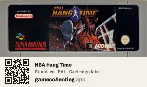 NBA Hang Time Super Nintendo Entertainment System, PAL cartridge label