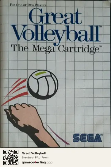 Great Volleyball Sega Master System, PAL box front