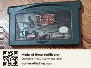 Medal of Honor: Infiltrator Game Boy Advance, NTSC cartridge label