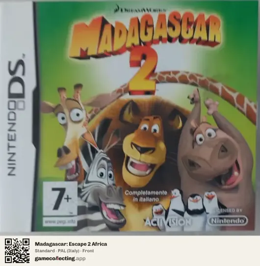 Madagascar: Escape 2 Africa Nintendo DS, Italy box front