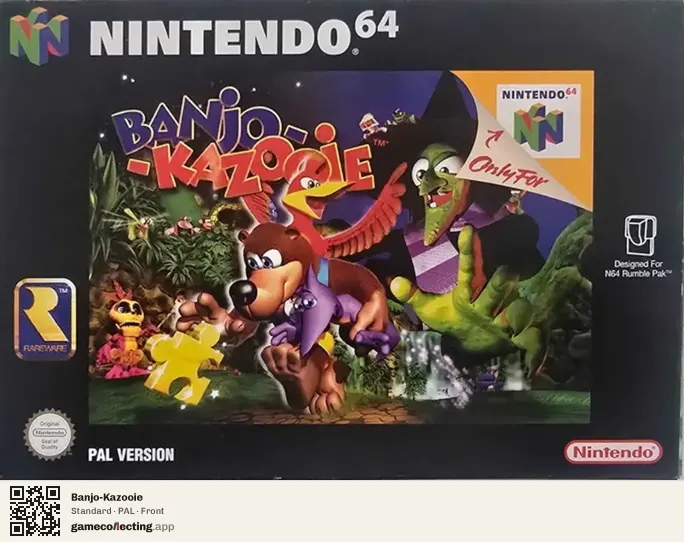 Banjo-Kazooie Nintendo 64, PAL box front