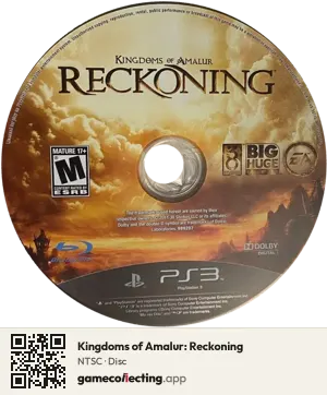 Kingdoms of Amalur: Reckoning PlayStation 3, NTSC disc