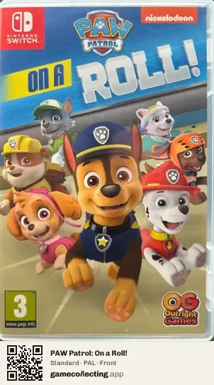 PAW Patrol: On a Roll! Nintendo Switch, PAL box front