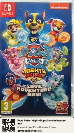 PAW Patrol Mighty Pups: Save Adventure Bay Nintendo Switch, United Kingdom box front