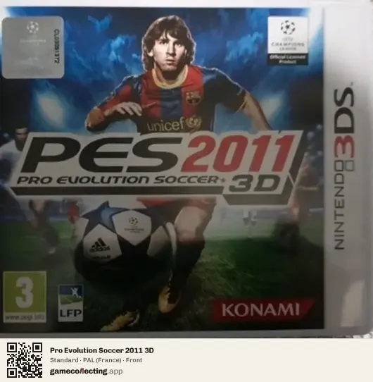 Pro Evolution Soccer 2011 3D Nintendo 3DS, France box front