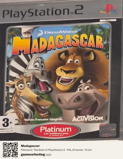 Madagascar PlayStation 2, France box front