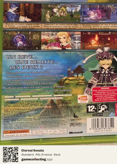 Eternal Sonata Xbox 360, France box back