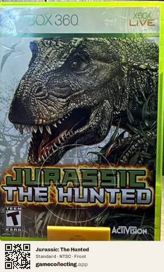 Jurassic: The Hunted Xbox 360, NTSC box front