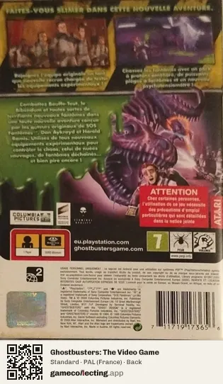 Ghostbusters: The Video Game PlayStation Portable, France box back