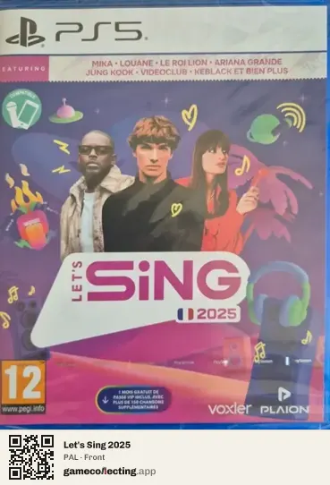Let's Sing 2025 PlayStation 5, PAL box front