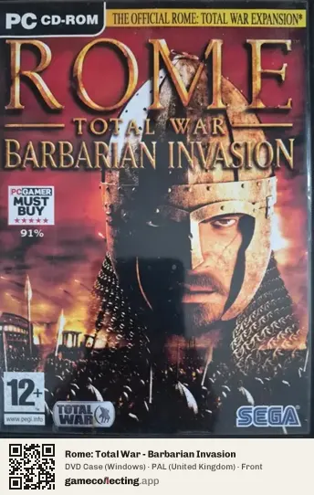Rome: Total War - Barbarian Invasion Computer, United Kingdom box front