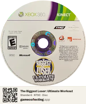 The Biggest Loser: Ultimate Workout Xbox 360, NTSC disc