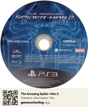 The Amazing Spider-Man 2 PlayStation 3, Asia disc