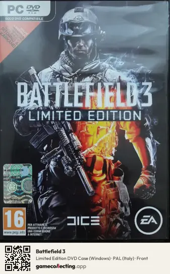 Battlefield 3 Computer, Italy box front