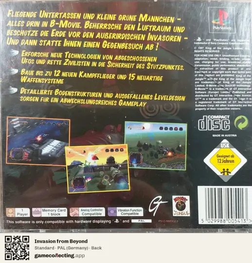 Invasion from Beyond PlayStation, Germany box back