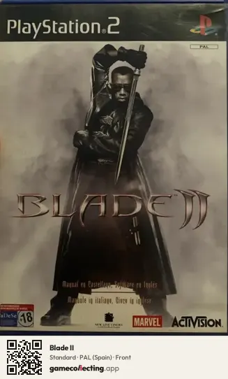 Blade II PlayStation 2, Spain box front