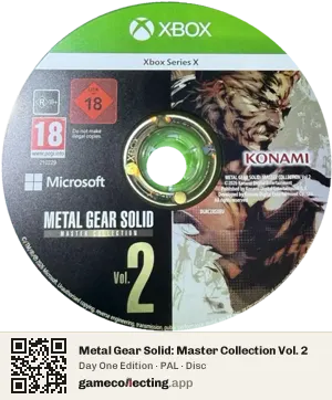 Metal Gear Solid: Master Collection Vol. 2 Xbox Series X, PAL disc