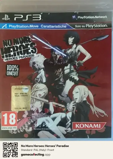 No More Heroes: Heroes' Paradise PlayStation 3, Italy box front