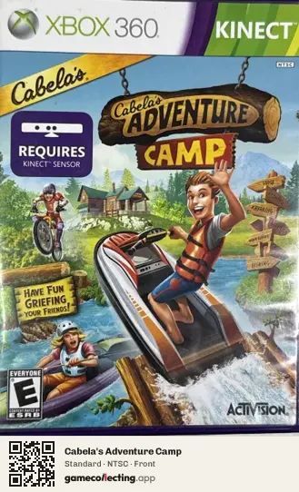 Cabela's Adventure Camp Xbox 360, NTSC box front