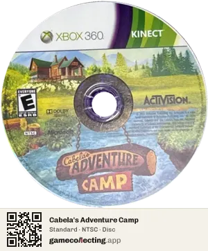 Cabela's Adventure Camp Xbox 360, NTSC disc