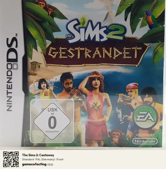 The Sims 2: Castaway Nintendo DS, Germany box front