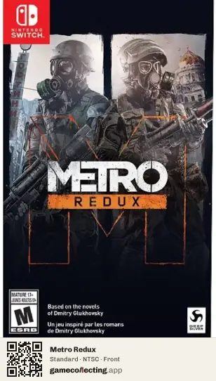 Metro Redux Nintendo Switch, NTSC box front