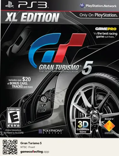 Gran Turismo 5 PlayStation 3, NTSC box front