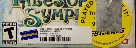 Tales of Symphonia, the ESRB box on its front