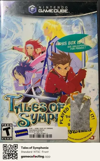Tales of Symphonia Nintendo GameCube, NTSC box front