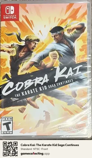 Cobra Kai: The Karate Kid Saga Continues Nintendo Switch, NTSC box front