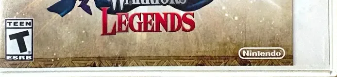 Hyrule Warriors Legends, the ESRB box on its front