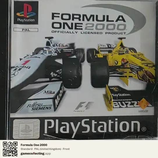 Formula One 2000 PlayStation, United Kingdom box front