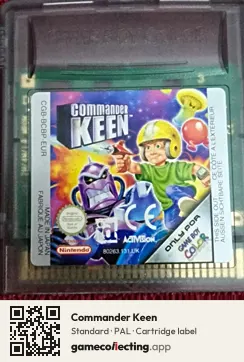 Commander Keen Game Boy Color, PAL cartridge label