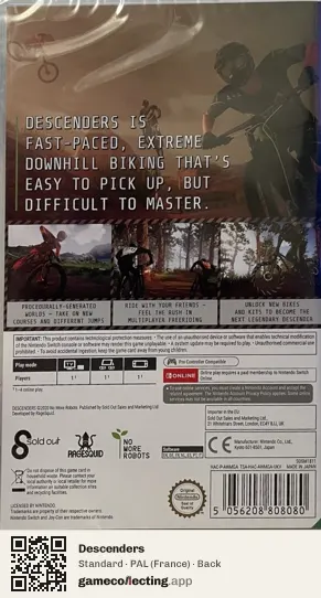 Descenders Nintendo Switch, France box back