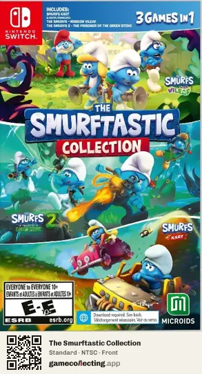 The Smurftastic Collection Nintendo Switch, NTSC box front