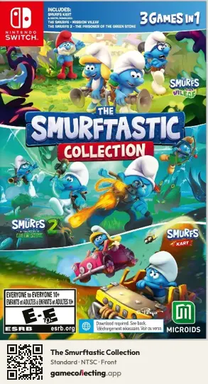 The Smurftastic Collection Nintendo Switch, NTSC box front