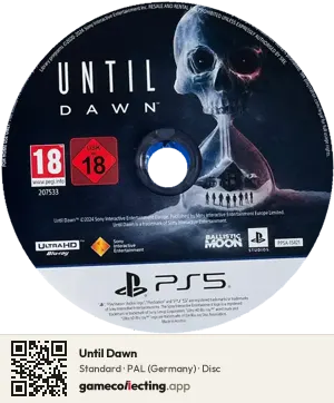 Until Dawn PlayStation 5, PAL disc